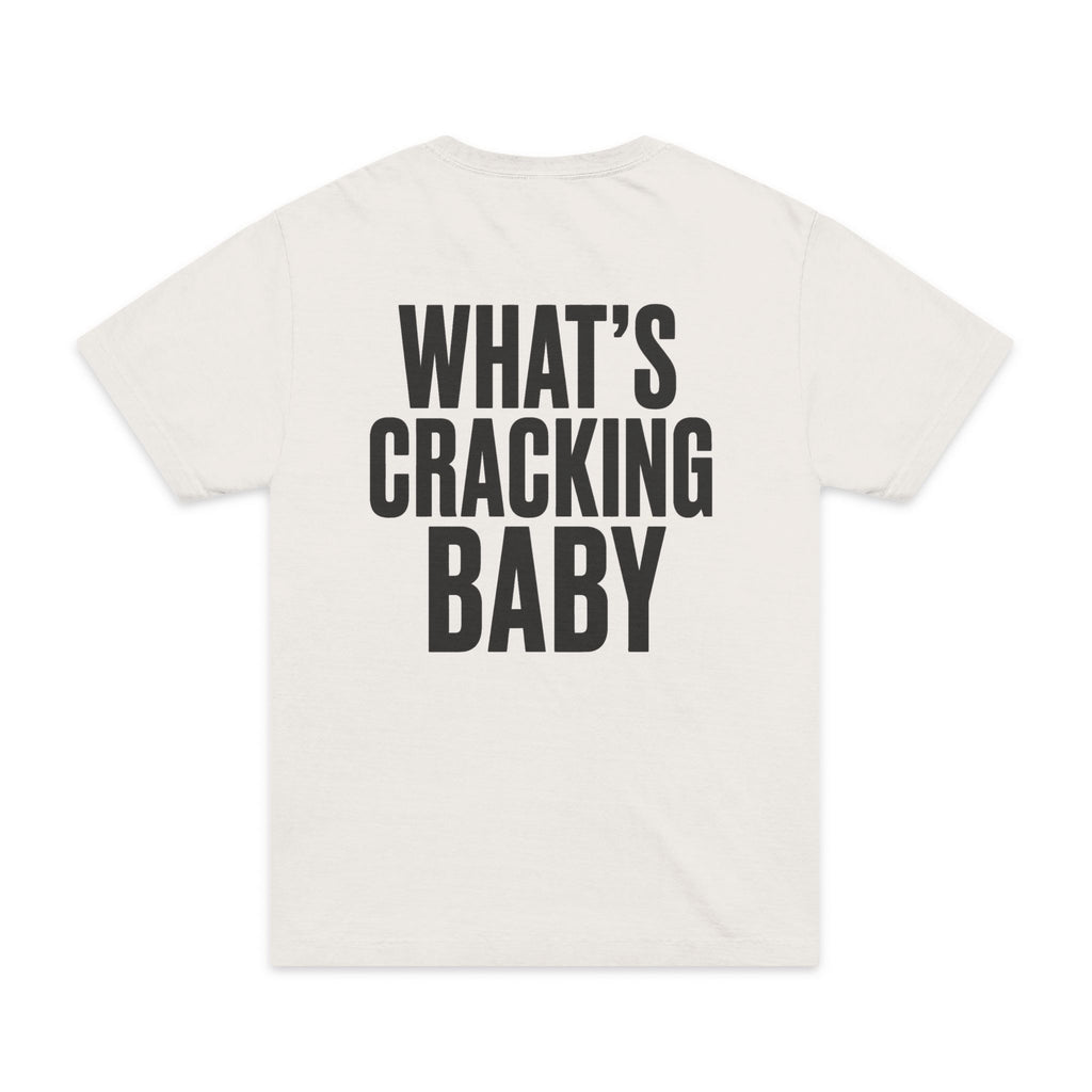 What's Cracking Baby T-Shirt — Graphic Oversized Casual Tee
