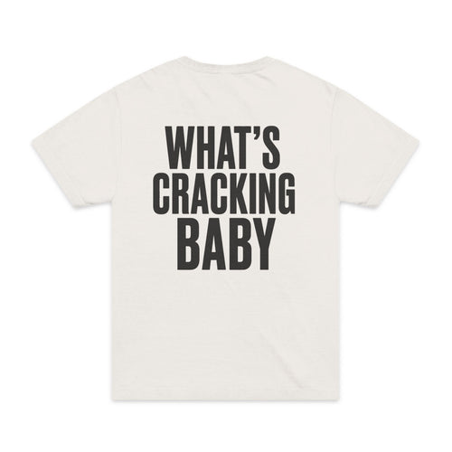 What's Cracking Baby T-Shirt — Graphic Oversized Casual Tee